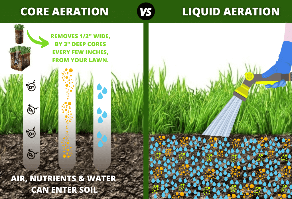 Liquid Lawn Aeration Vs. Core Aeration