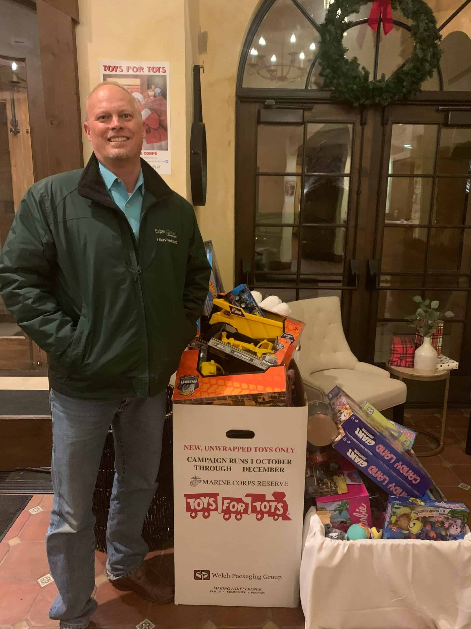 Toys for Tots ExperiGreen Donation Dropoff