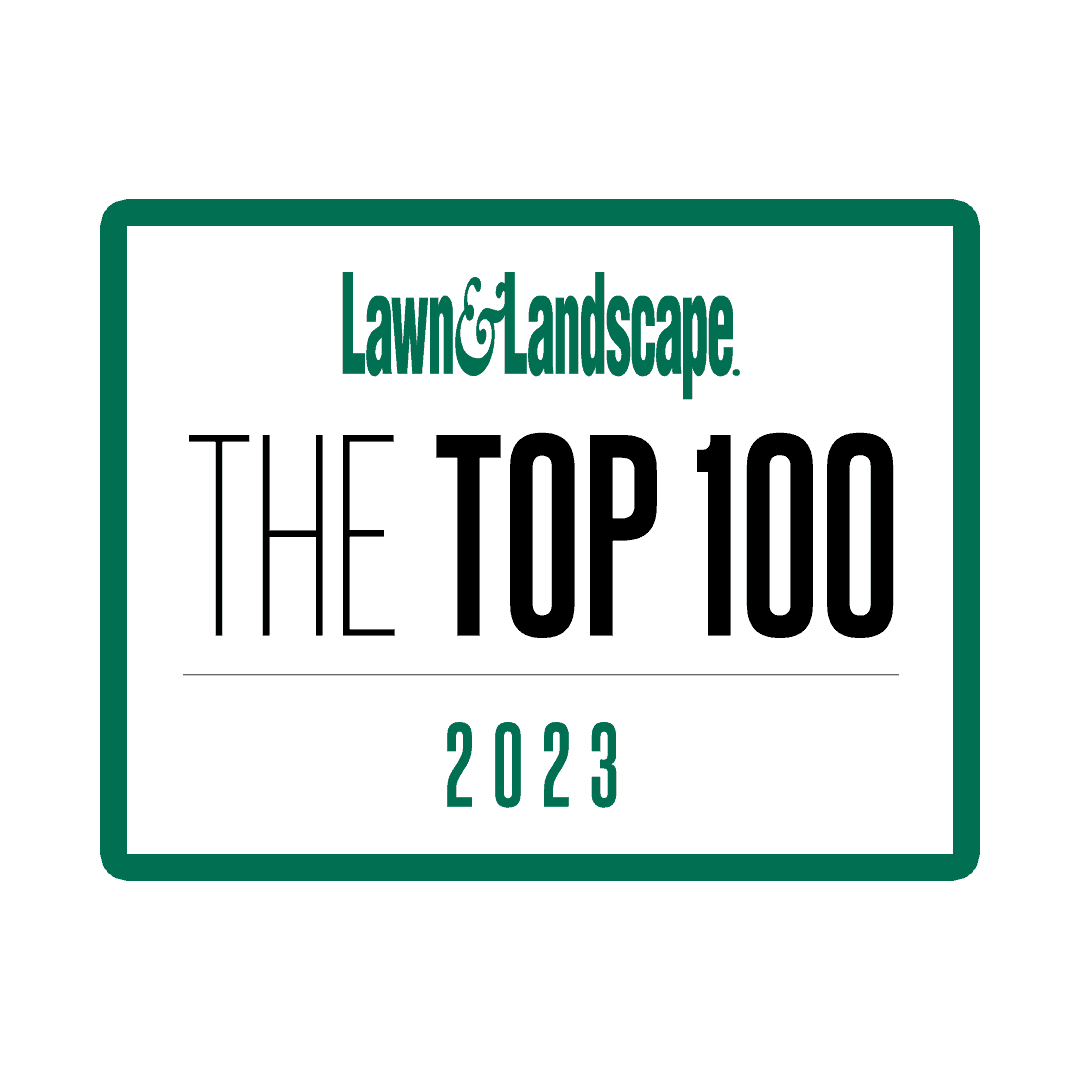 Top 100 badge for lawn & landscape company